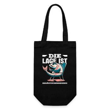 The location is drunken fish - Gift Bag for Bottles - black - Front