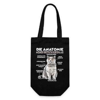 Britisch Kurzhaar T | Katzenhalter Katzen British  - Geschenkbeutel für Flaschen - Schwarz - Vorne