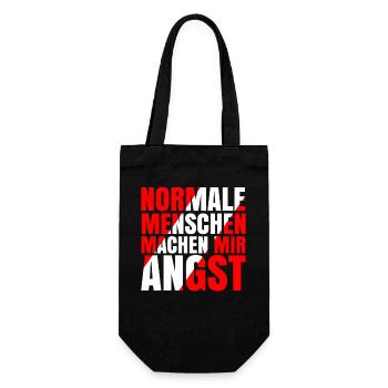 Normal people scare me - Gift Bag for Bottles - black - Front