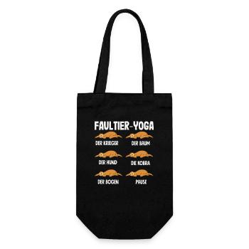 Sloth Yoga Routine Sports Gift - Gift Bag for Bottles - black - Front