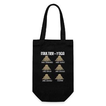 Cadeau sportif de routine de yoga paresseux - Sac à bouteille - noir - Devant
