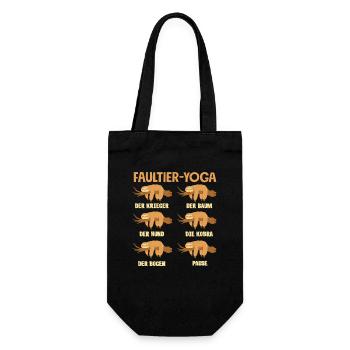 Sloth Yoga Routine Sports Gift - Gift Bag for Bottles - black - Front