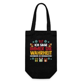 Weihnachtsmann Weihnachtszeit Weihnachts - Geschenkbeutel für Flaschen - Schwarz - Vorne
