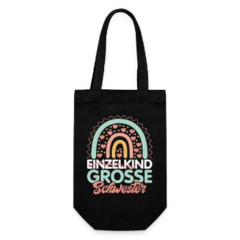 Enfant unique : Grande Sœur Naissance Arc-en-ciel - Sac à bouteille - noir - Devant