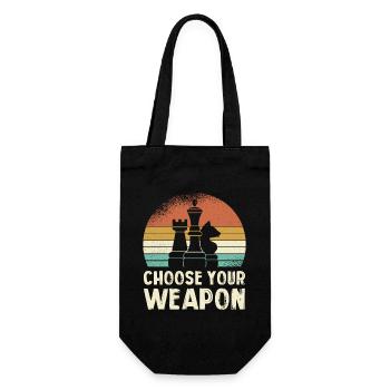 Tirage rétro d’arme d’échecs - Sac à bouteille - noir - Devant