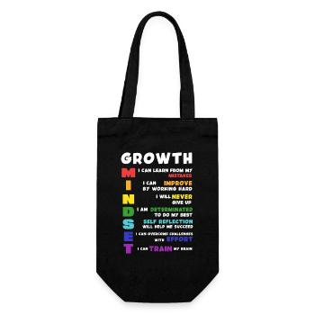Growth Mindset Acronym Poster - Geschenkbeutel für Flaschen - Schwarz - Vorne