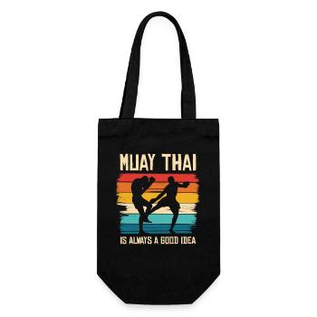 Vibe de combat rétro Muay Thai - Sac à bouteille - noir - Devant