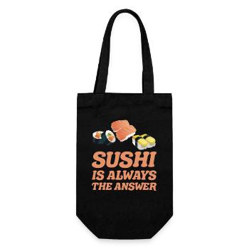 Sushi is always the solution for sushi gift ideas - Gift Bag for Bottles - black - Front