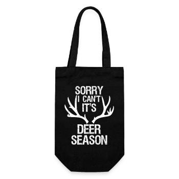 sorry I can't It's deer season - Gift Bag for Bottles - black - Front