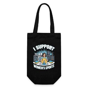 I Support Women's Sports Unwearable Bootleg - Gift Bag for Bottles - black - Front