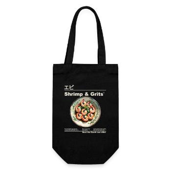 Shrimp & Grits Best The South Can Offer - Gift Bag for Bottles - black - Front