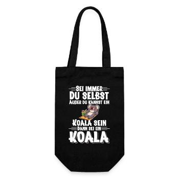 Koala - Geschenkbeutel für Flaschen - Schwarz - Vorne