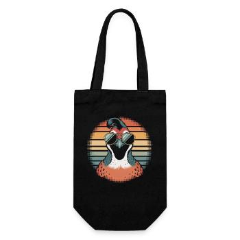 Retro Sunbird with Sunglasses - Gift Bag for Bottles - black - Front