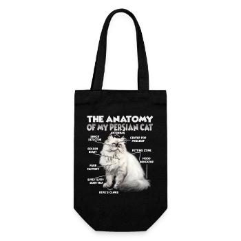 Cadeau pour chat persan, idée de cadeau pour chat - Sac à bouteille - noir - Devant