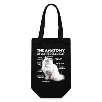 Cadeau des chats persans pour l’amoureux des chats - Sac à bouteille - noir - Devant