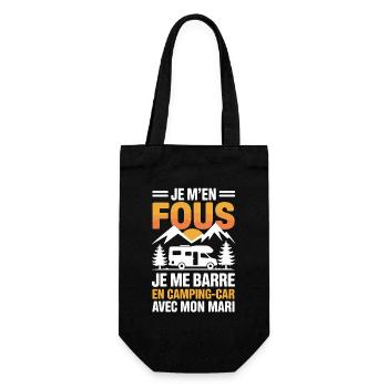 Ich bin verrückt Ich fahre mit einem Wohnmobil Humor - Geschenkbeutel für Flaschen - Schwarz - Vorne