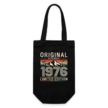 50e anniversaire Original Décembre Né en 1976 - Sac à bouteille - noir - Devant