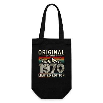 55e anniversaire Original Décembre Né en 1970 - Sac à bouteille - noir - Devant