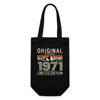 55e anniversaire Original Décembre Né en 1971 - Sac à bouteille - noir - Devant