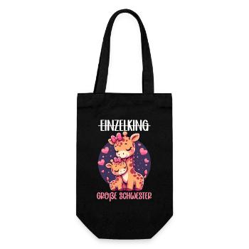 Grande Sœur Girafe Frère ou Sœur - Sac à bouteille - noir - Devant