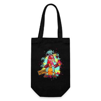 HAUSFRAU WICHTEL Dab Graffiti Lustig Xmas Mama - Geschenkbeutel für Flaschen - Schwarz - Vorne