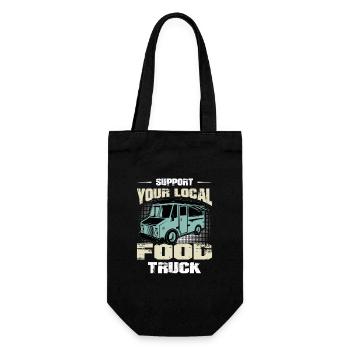 Food Truck Street Food Trucker Imbisswagen - Gift Bag for Bottles - black - Front