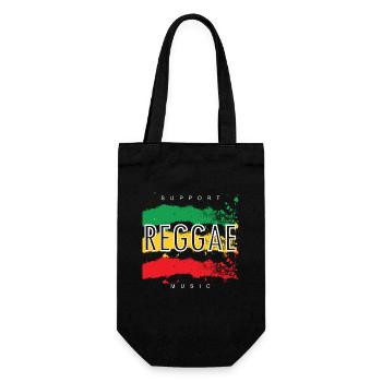 Raggae Musik Rasta Geschenke Damen Herren - Geschenkbeutel für Flaschen - Schwarz - Vorne