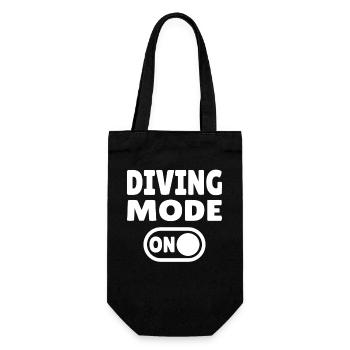 Diving Mode On – Tauchen - Geschenkbeutel für Flaschen - Schwarz - Vorne
