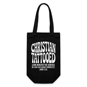 John 7:24 Bold Faith Tee - Gift Bag for Bottles - black - Front