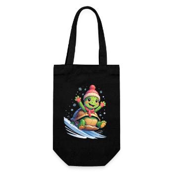 Winter Wave Surfturtle - Gift Bag for Bottles - black - Front