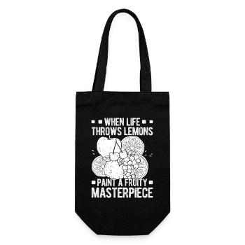 Peintre drôle de peinture Dessin de chef-d’œuvre fruité - Sac à bouteille - noir - Devant