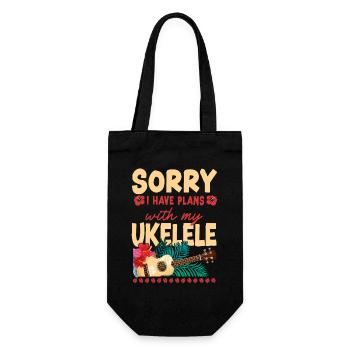 Hawaiian Ukulele Uke Sorry I Have - Geschenkbeutel für Flaschen - Schwarz - Vorne