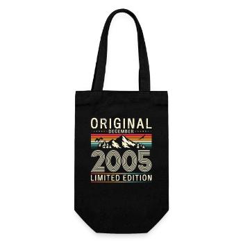 20th Birthday Original December Volume 2005 - Gift Bag for Bottles - black - Front
