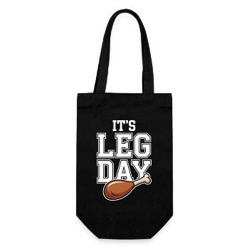 It's Leg Day Gym Cheat Day Bein Training Fitness - Gift Bag for Bottles - black - Front