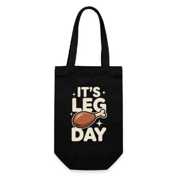 It's Leg Day Gym Cheat Day Bein Training Fitness - Gift Bag for Bottles - black - Front