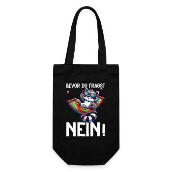 Avant que tu ne demandes, pas de raton laveur, mauvaise humeur - Sac à bouteille - noir - Devant