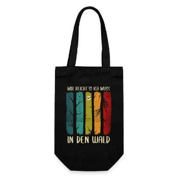 Forest Nature Nature Lover Trees Hiking Gift - Gift Bag for Bottles - black - Front