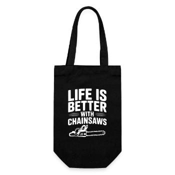 La vie est meilleure avec les tronçonneuses - Sac à bouteille - noir - Devant