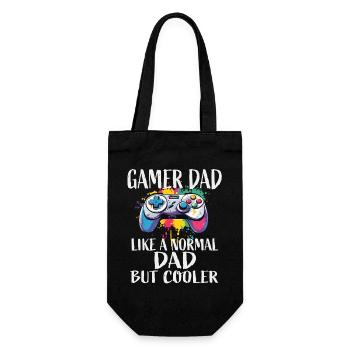 Gamer Dad Controller - Geschenkbeutel für Flaschen - Schwarz - Vorne