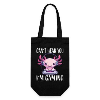 Can't Hear You I'm Gaming - Gift Bag for Bottles - black - Front