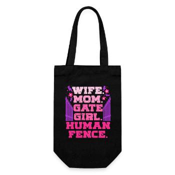 Wife of a farmer Mother - Gift Bag for Bottles - black - Front