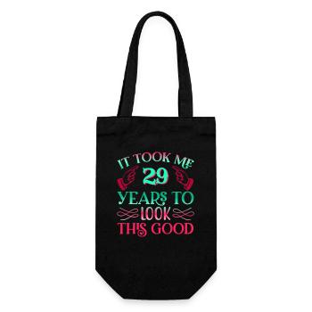 It took 29 years to look so good - Gift Bag for Bottles - black - Front