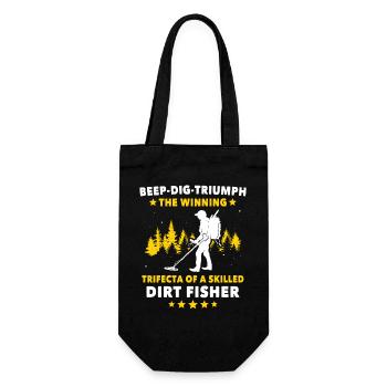 Dirt Fishing Sondelgänger - Geschenkbeutel für Flaschen - Schwarz - Vorne