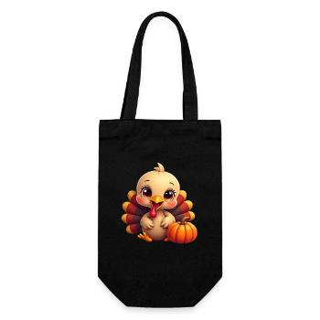Thanksgiving Truthahn Baby - Geschenkbeutel für Flaschen - Schwarz - Vorne