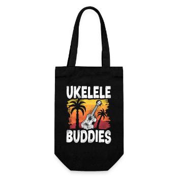 Hawaiian Ukulele Uke Besties - Geschenkbeutel für Flaschen - Schwarz - Vorne