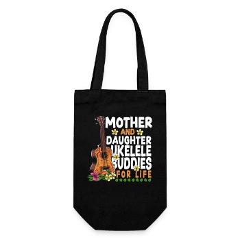 Maman de ukulélé hawaïen Ukulélé fille - Sac à bouteille - noir - Devant