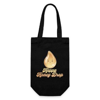 Happy Honey Drop - Honig - Geschenkbeutel für Flaschen - Schwarz - Vorne