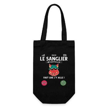 Le Sanglier M’Appelle Humour Chasse - Sac à bouteille - noir - Devant
