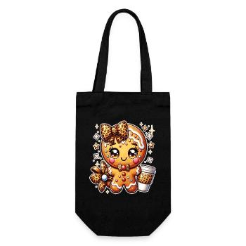 Noël de Noël en coquette de léopard en pain d’épices - Sac à bouteille - noir - Devant