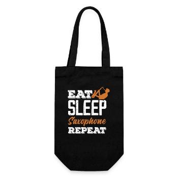 Eat Sleep Jazz Saxophone Repetition Band Member - Gift Bag for Bottles - black - Front